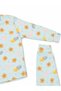 Girl's Star Patterned Mint Green Long Sleeve Pajama Set - 5