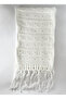 Tasseled Thick Special Knitted Winter Soft Textured Knitwear Unisex Scarf - 2