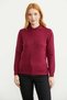 Collar Detailed Basic Knitwear Sweater - Burgundy