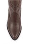 Women's Bitter Brown Patterned Long Pointed Toe Thick Heeled Western Cowboy Boots Kalinda - 5