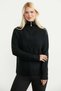 Stand Collar Zippered Knitwear Sweater - Black - 4