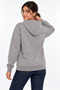 Soft Puff Fabric Women's Gray Color Sweatshirt with Side Pockets - 4