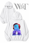 Uchiha Itachi 11 Back Printed Zippered Hooded White Cardigan (2 Yarns)