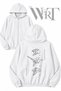 Neon Genesis Evangelion 10 Back Printed Zippered Hooded White Cardigan (2 Yarns)