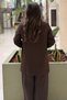 Kahma Double-Breasted Collar Jacket and Trousers Set with Guipure Detail - 4