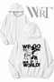 One Piece New World Back Printed Zippered Hooded White Cardigan (2 Yarns)