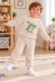 Boys' Plush Tracksuit Set – Crocodile Printed 2-Piece Fleece Top and Bottom Set - 3