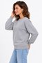 Soft Puff Fabric Women's Stone Color Sweatshirt Crew Neck Comfortable Fit - 3