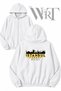 Istanbul Turkey Map Back Printed Zippered Hooded White Cardigan (2 Yarn)