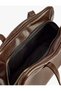 Double Compartment Zippered Long Strap Faux Leather Shoulder Bag - 5
