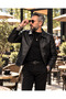Men's Monza Double Zipper Faux Leather Jacket - 6