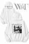 Slowdive 1 Back Printed Zippered Hooded White Cardigan (2 Yarns)