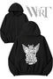 Red Hot Chili Peppers 1 Back Printed Zippered Hooded Black Cardigan (2 Yarn)