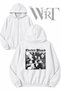 Electric Wizard Fanwork Back Printed Zippered Hooded White Cardigan (2 Yarn)
