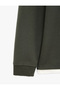 Color Contrast Long Sleeve Embroidered Crew Neck Sweatshirt - 4