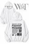 Programmer Back Printed Zippered Hooded White Cardigan (2 Yarns)