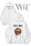 Guns N Roses 27 Back Printed Zippered Hooded White Cardigan (2 Yarn)