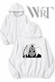 Naruto Obito Anime 3 Back Printed Zippered Hooded White Cardigan (2 Yarn)