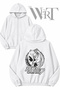 Hatsune Miku 2 Back Printed Zippered Hooded White Cardigan (2 Yarns)