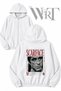 Scarface with a Vengence Back Printed Zippered Hooded White Cardigan (2 Yarns)