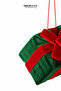 Christmas Ornament Gift Package Velvet Green 8 cm - 2