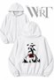 Uchiha Itachi Naruto 5 Back Printed Zippered Hooded White Cardigan (2 Yarns)