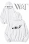 Basketball Evolution Back Printed Zippered Hooded White Cardigan (2 Yarns)