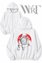 Naruto Obito Anime 4 Back Printed Zippered Hooded White Cardigan (2 Yarn)
