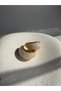 Gold Color Cream Earrings (2.7 cm) - 3