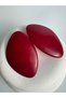Large Matte Burgundy Bone Earrings (7.5 cm)