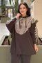 Hooded Patterned Tunic Pants Set - 3
