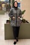 Lined Jacket with Snap Fasteners on the Front and Troc Detail - 3