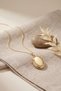 Brass Gold Color Covered Photo Insertable Model Women's Necklace