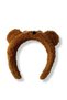 Plush Crown with Brown Teddy Bear Figure - Adorable Soft Fabric Makeup and Hairband Crown - 4