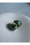 Gold Color Blue Retro Earrings (2.4 cm) - 3