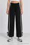 Wide Leg Striped Ayrobin Pants Lnz0005 Black - 5