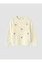 Zero Roba Collar Girls' Embroidered Knitwear Sweater from Uzg Store for Style Enthusiasts