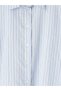 Peak New Season Blue-Striped Modal-Blend Women's Shirt - 6