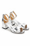 Valentina Series Rustic Silver Single Strap Ankle Buckle Women's Heeled Shoes