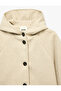 Hooded Long Sleeve Buttoned Pocketed Cashmere Jacket - 3