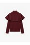 Buttoned Slim Fit Long Sleeve High Neck Cape Cardigan - 2