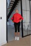 Red Knot Buttoned Bomber Jacket - 4