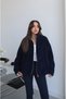 Navy blue zippered fleece jacket - 2
