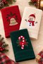 Boxed New Year's 3-Piece Kitchen Towel Set |   100% Cotton, Gift Embroidered Hand Towel Set |   Drying Cloth 30X50 cm - 6