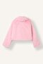Regular Fit Shawl Collar Short Faux Fur Jacket J0987Ax26Wn - 2