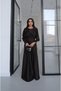 Bitter Brown Chest Draped Satin Dress - 3