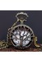 5Pcs Chain Watch – Tree of Life Pattern Metal Pocket Watch, Nostalgic Antique Pocket Watch with Chain - 3