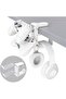 3-in-1 Rotating Headphone Stand with 2 Detachable Controller Holders,360° Swivel Gaming Headset Hanger,Adjustable Clamp-on Desk Organizer with Cable Clip