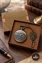 2 Pieces Engine-Designed Antique Watch with Chain – Pocket Watch with Chain Metal Cover Embossed Engine Chain Nostalgic Pocket Watch with Box