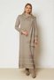 Tricot Dress with Shawl Detail 46952